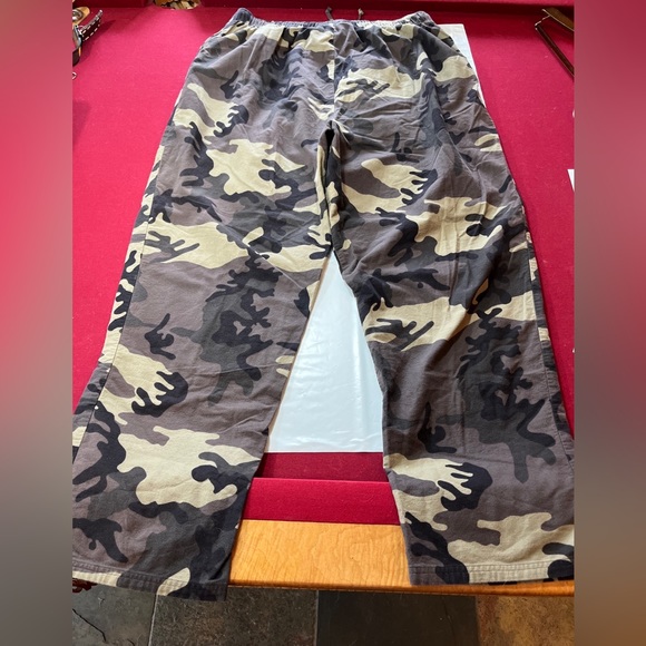Cabela’s camo pants FLANNEL TAN GRAY men 3X Hunting Camouflage button fly ties - Picture 10 of 16